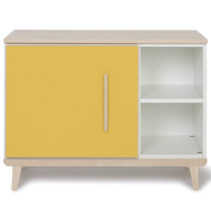 Mueble pequeño 1 puerta 2 huecos NADO Retro acabado fresno sunshine yellow
