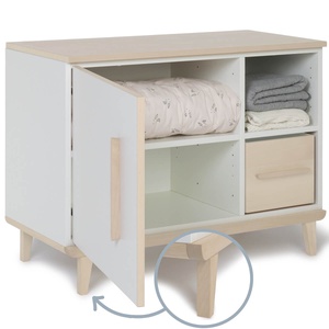Mueble pequeño 1 puerta 2 huecos NADO Retro acabado fresno white
