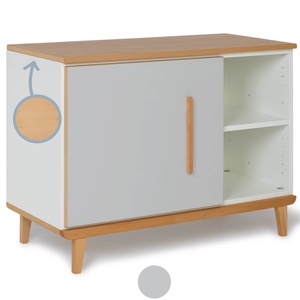 Mueble pequeño 1 puerta 2 huecos NADO Retro acabado haya manhattan grey