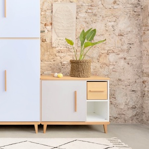 Mueble pequeño 1 puerta 2 huecos NADO Retro acabado haya manhattan grey
