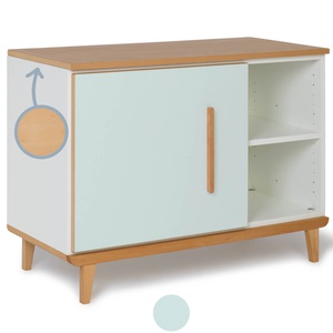 Mueble pequeño 1 puerta 2 huecos NADO Retro acabado haya mint