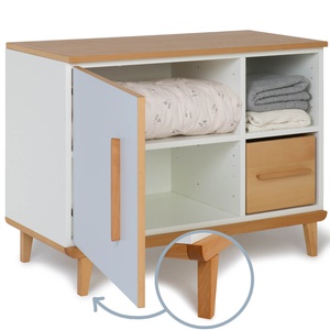 Mueble pequeño 1 puerta 2 huecos NADO Retro acabado haya sky blue