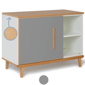 Mueble pequeño 1 puerta 2 huecos NADO Retro acabado haya slate grey
