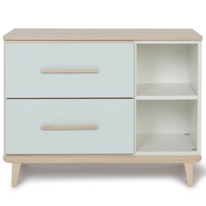 Mueble pequeño 2 cajones 2 huecos NADO Retro acabado fresno mint