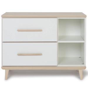 Mueble pequeño 2 cajones 2 huecos NADO Retro acabado fresno white