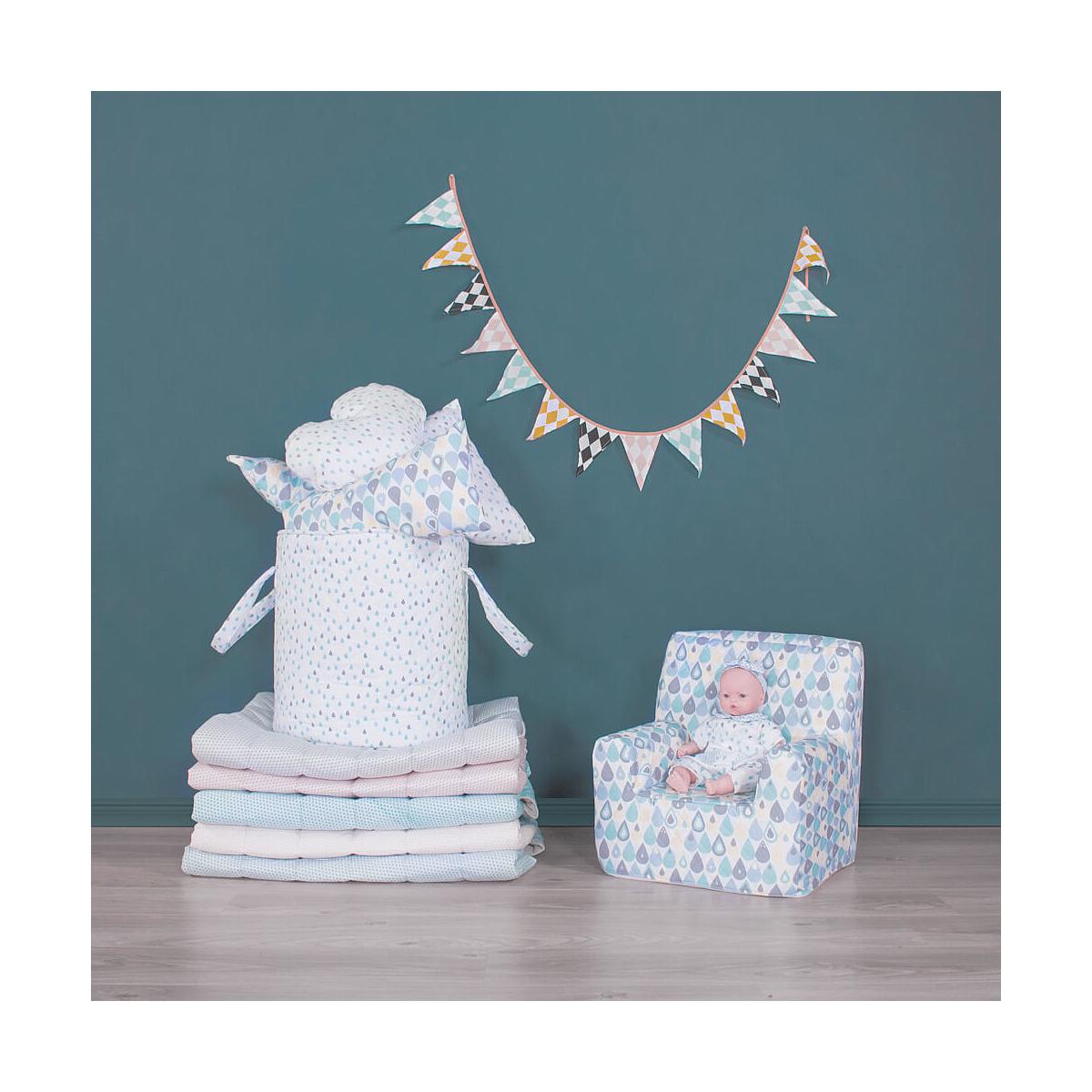 Muñeca 36cm NINS GOTAS Barrutoys azul-verde 