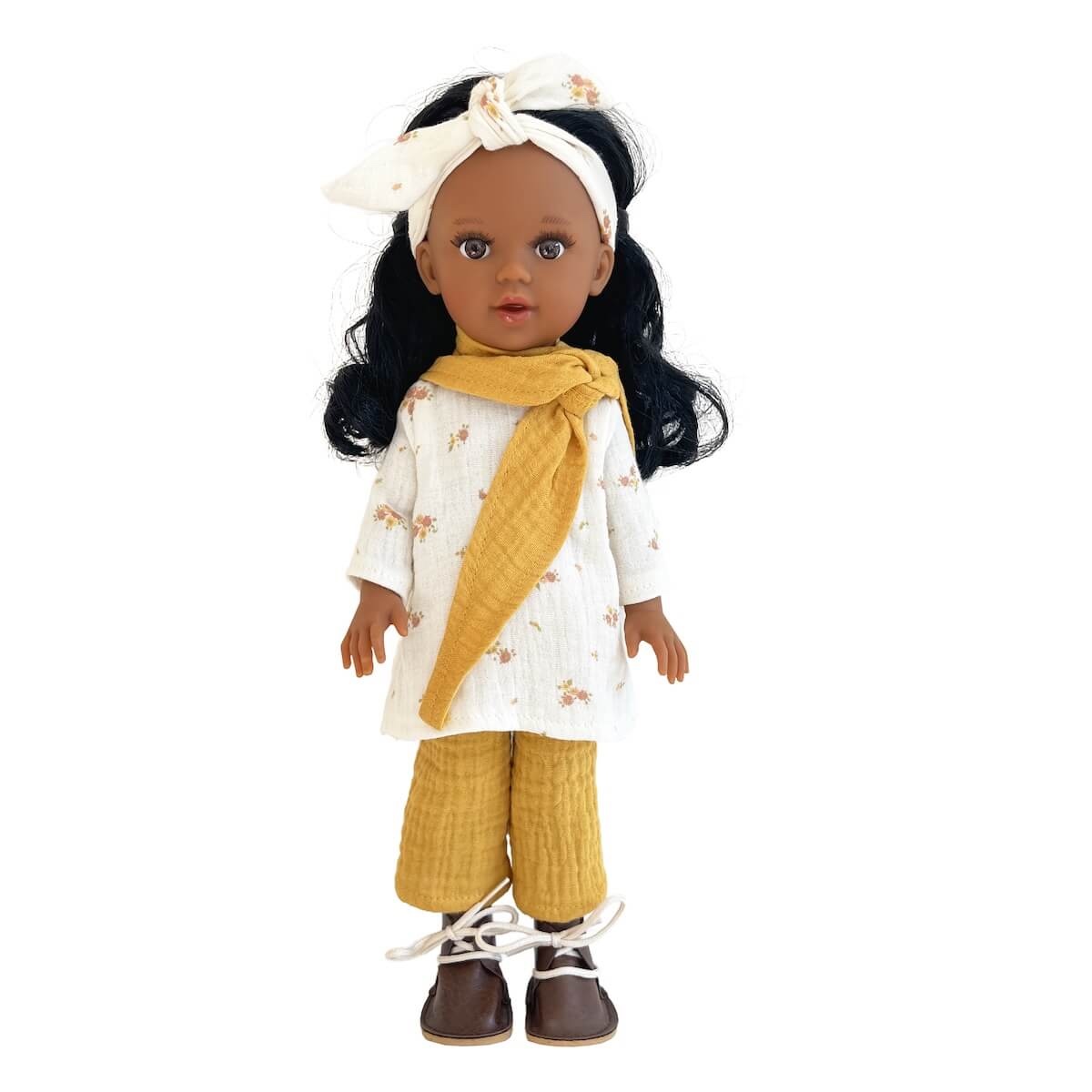 Muñeca Jade 40cm BOBBLE mostaza