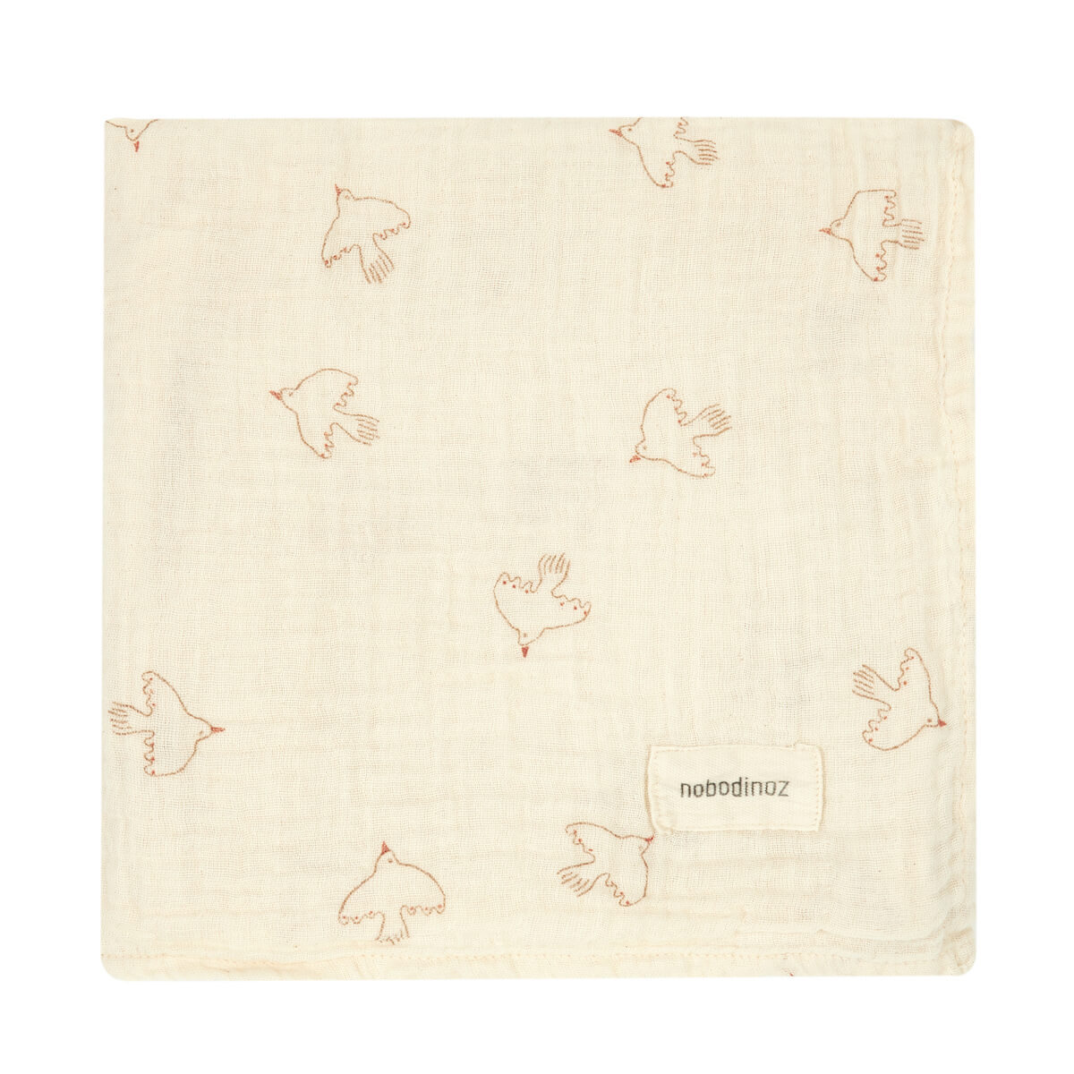 Muselina 70x70cm WABI-SABI Nobodinoz brown hoshi birds