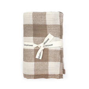 Muselinas 3uds 70x70cm Babyshower vichy caramel