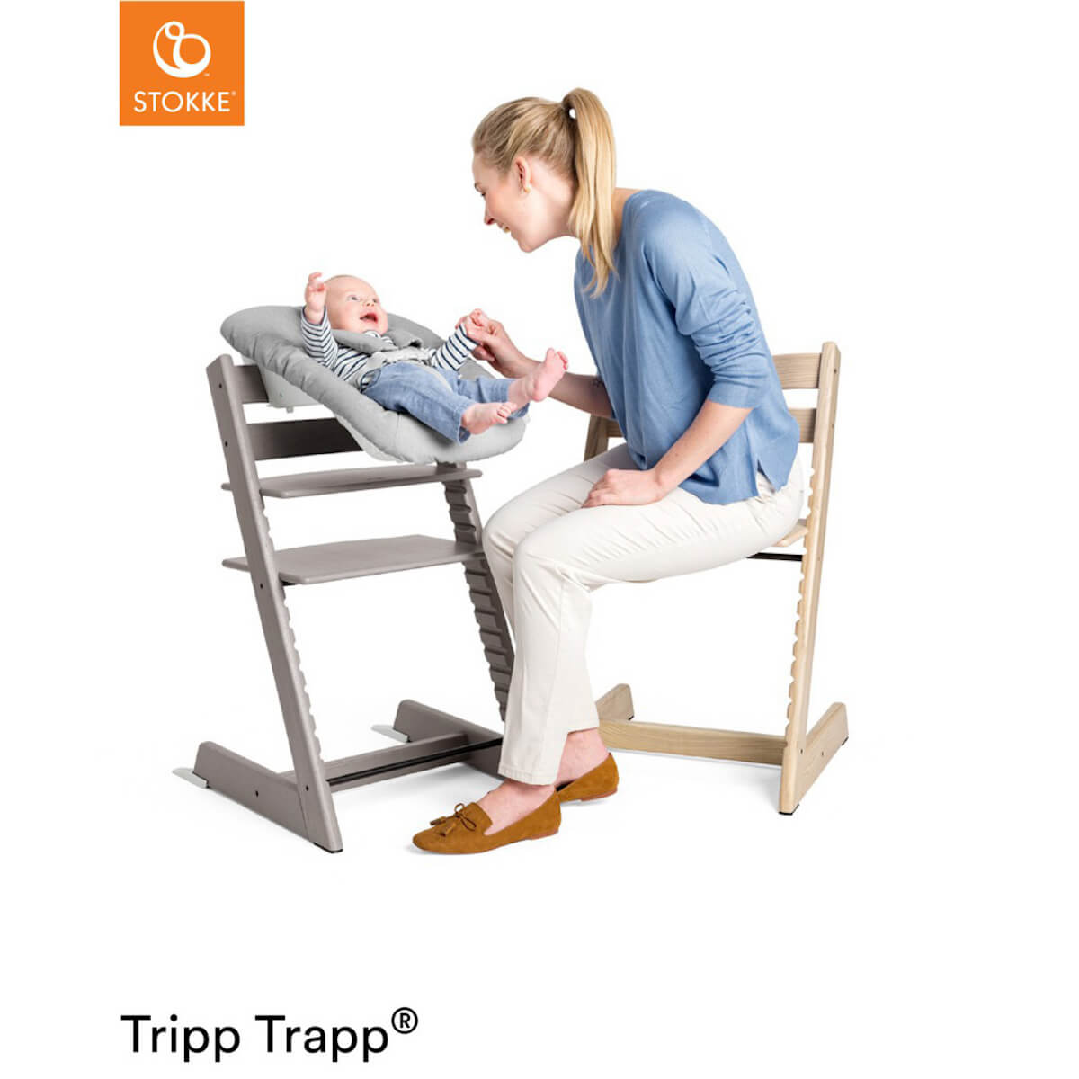 Newborn set-colgador juguetes TRIPP TRAPP Stokke gris