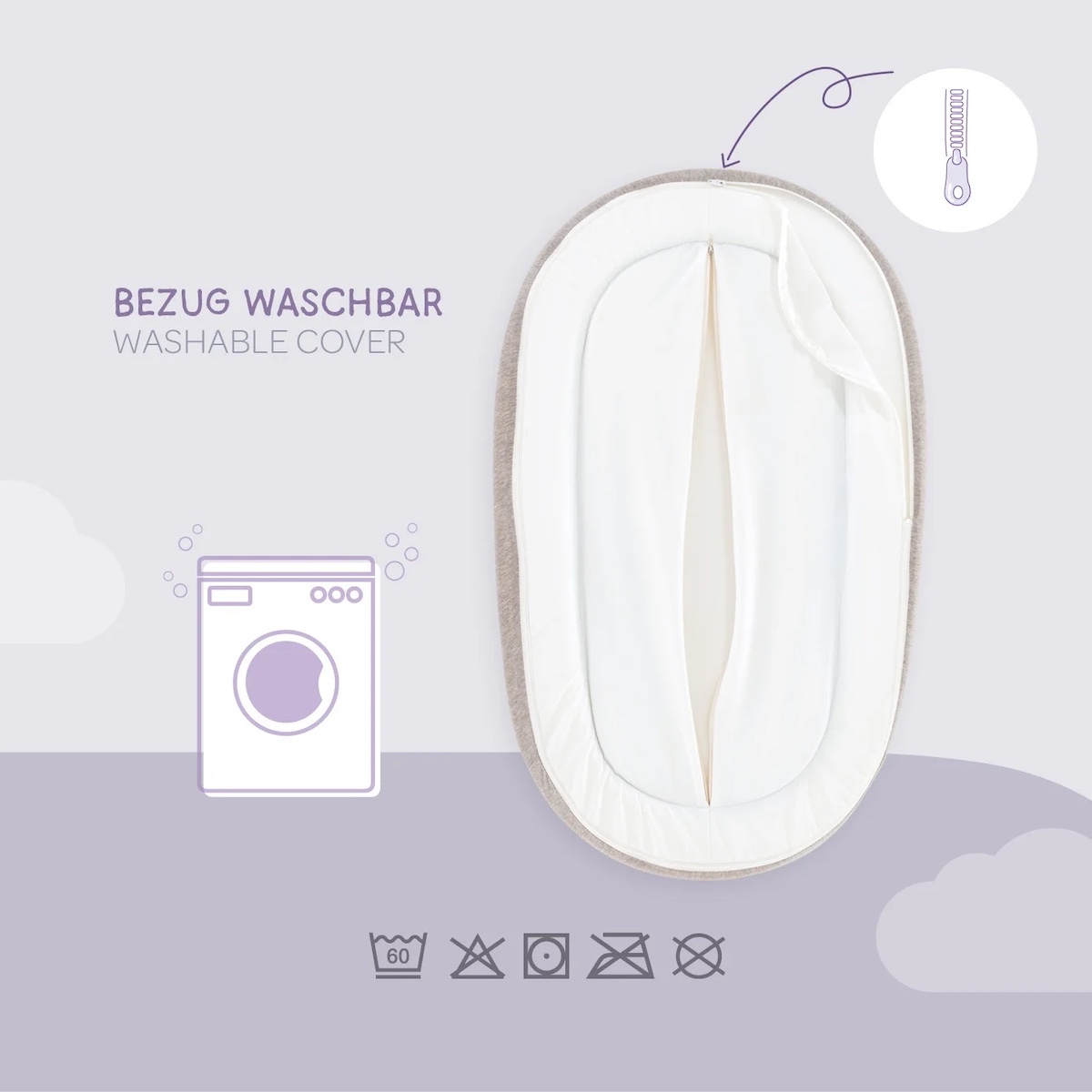 Nido bebé HOME AIR Traumeland beige melange