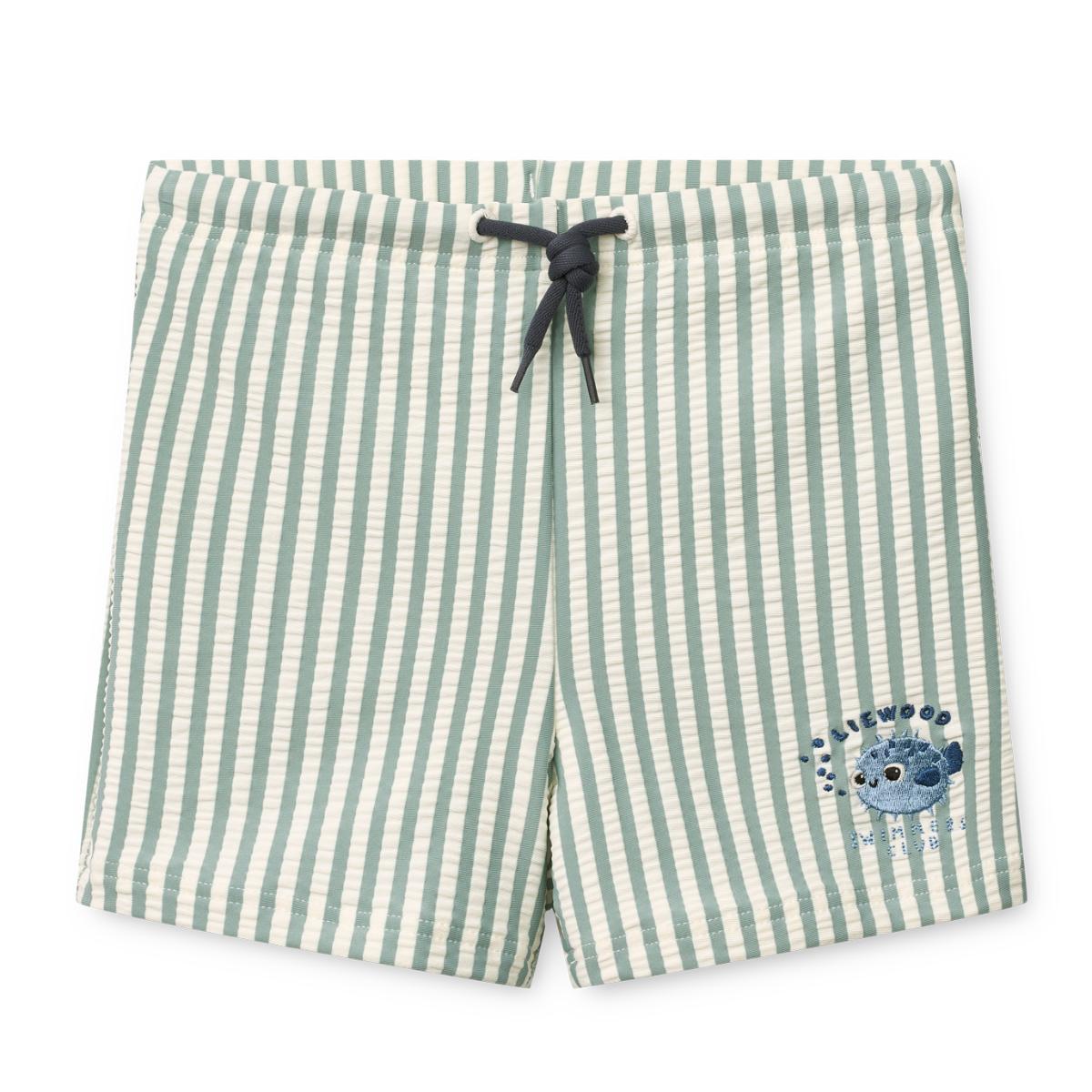 Otto Seersucker Swim Pants Liewood Y/D stripe Peppermint Creme de la creme