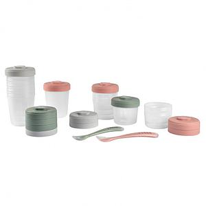 Pack comida 12 tarros-2 cucharas 1ª edad  Béaba eucalyptus