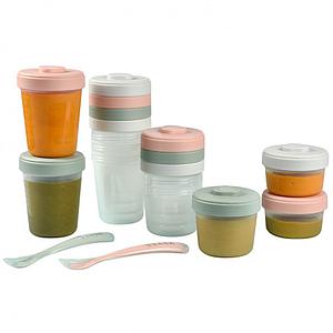 Pack comida 12 tarros-2 cucharas 1ª edad  Béaba eucalyptus