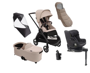 Pack completo recién nacido invierno DRAGONFLY Bugaboo negro-desert taupe