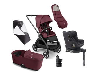 Pack completo recién nacido invierno DRAGONFLY Bugaboo negro-rojo cereza