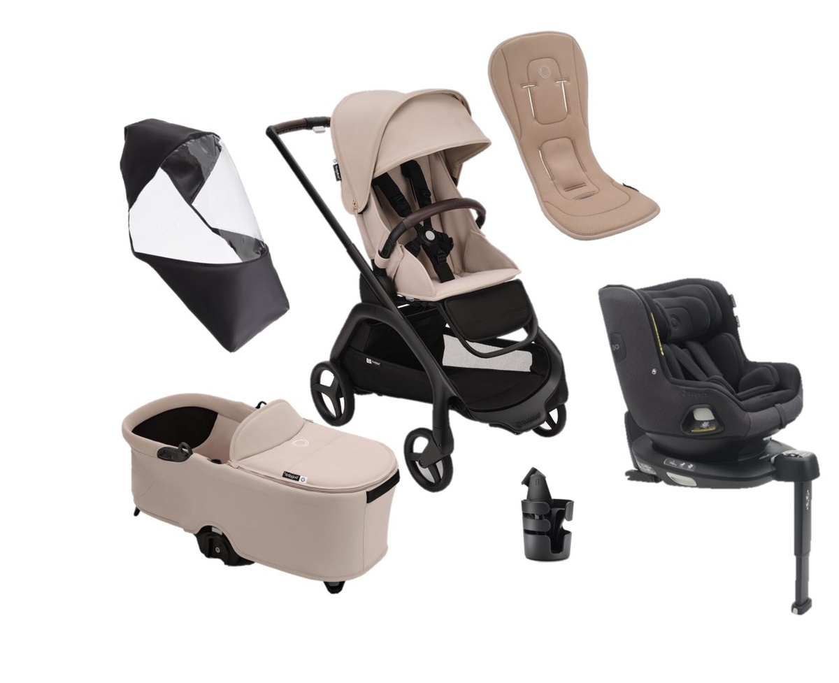 Pack completo recién nacido verano DRAGONFLY Bugaboo negro-desert taupe