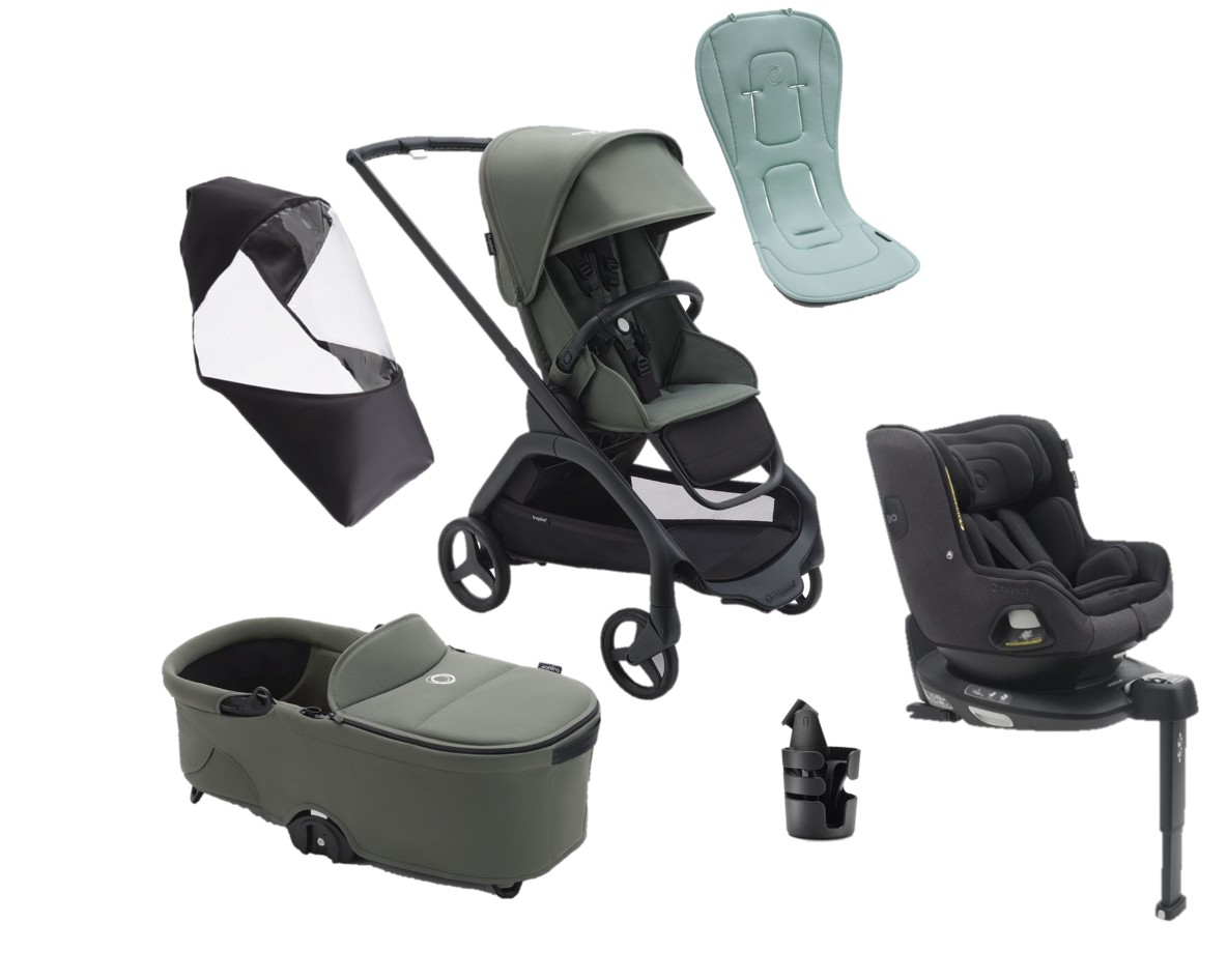 Pack completo recién nacido verano DRAGONFLY Bugaboo negro-verde bosque