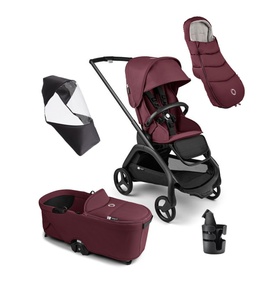 Pack imprescindibles carrito invierno DRAGONFLY Bugaboo negro-rojo cereza