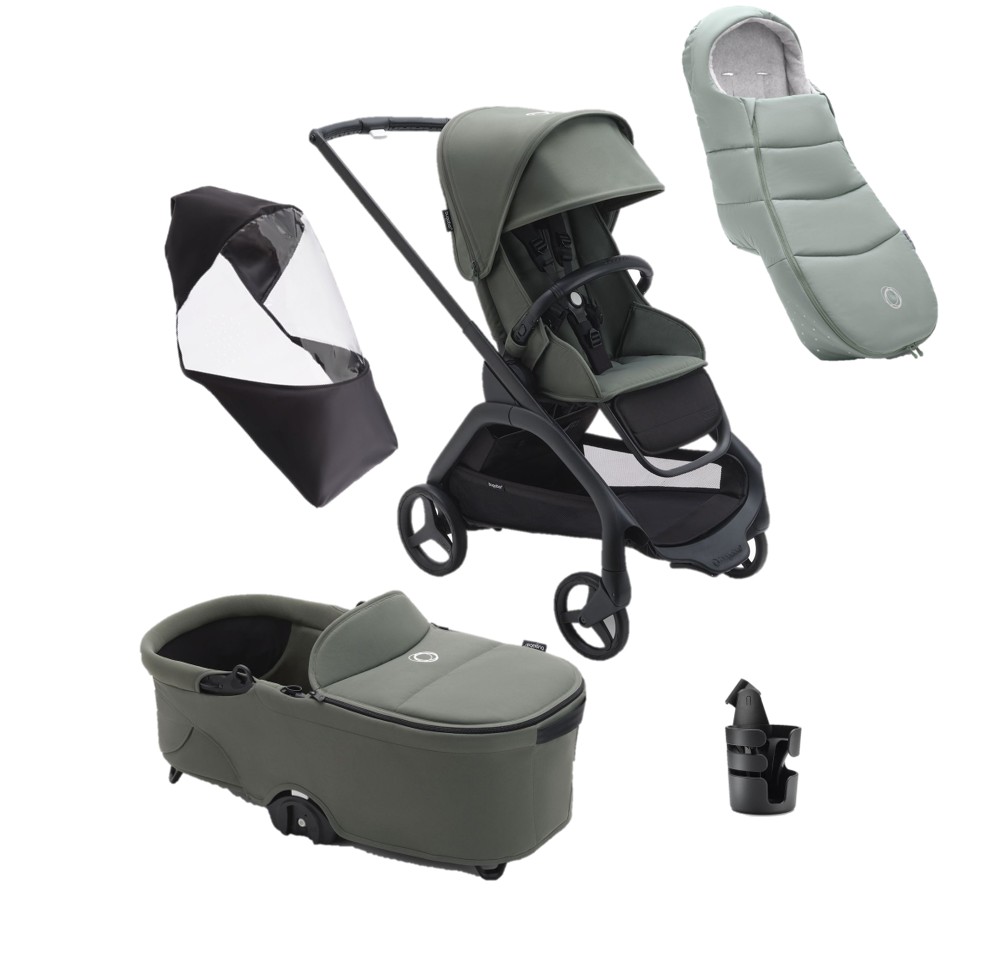 Pack imprescindibles carrito invierno DRAGONFLY Bugaboo negro-verde bosque