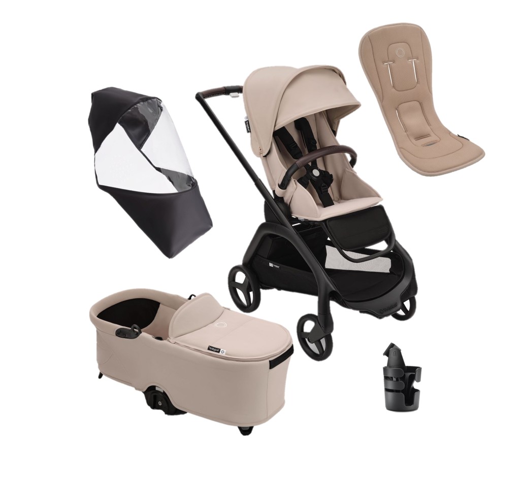 Pack imprescindibles carrito verano DRAGONFLY Bugaboo negro-desert taupe