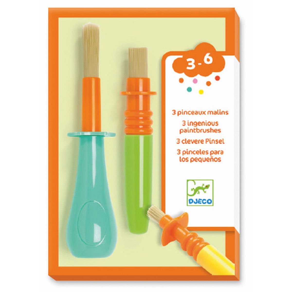 Pack pinceles iniciación 3uds. LES COULEURS POUR LES PETITS Djeco