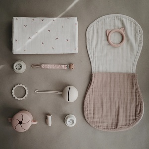 Paño eructar 2uds Mushie Blush-Fog