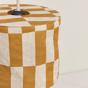 Pantalla lámpara techo 20cm VIBES Nobodinoz French Linen mustard tiles