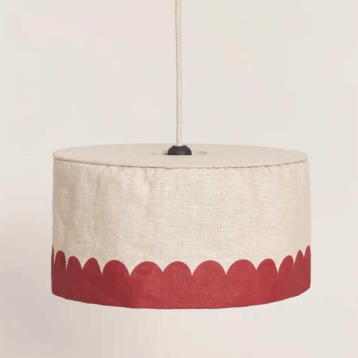 Pantalla lámpara techo 40cm VIBES Nobodinoz French Linen carmine