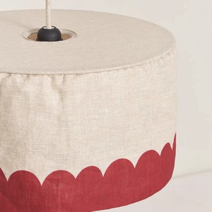 Pantalla lámpara techo 40cm VIBES Nobodinoz French Linen carmine