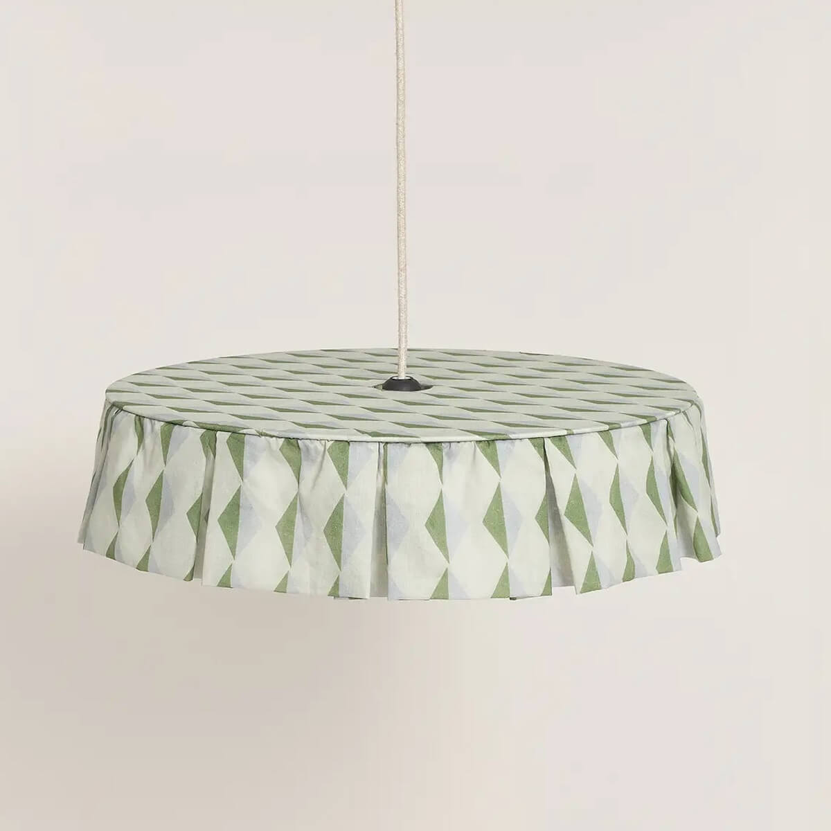 Pantalla lámpara techo 50cm VIBES Nobodinoz green blue harlequin