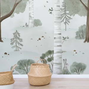 Papel pintado panorámico Bosque-Animales KHARU Lilipinso