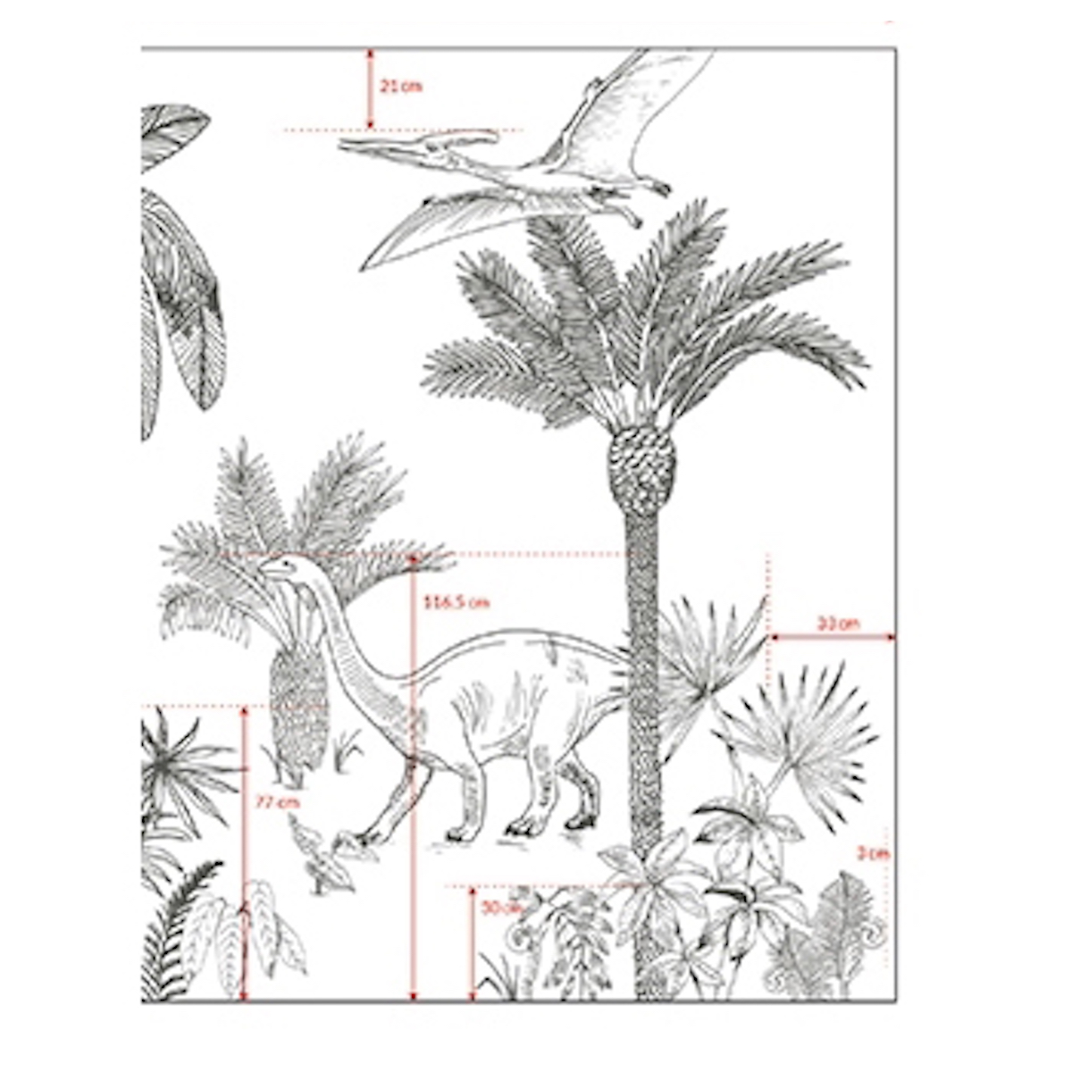 Papel pintado panorámico Dinosaurios DINOSAURUS 02 Lilipinso