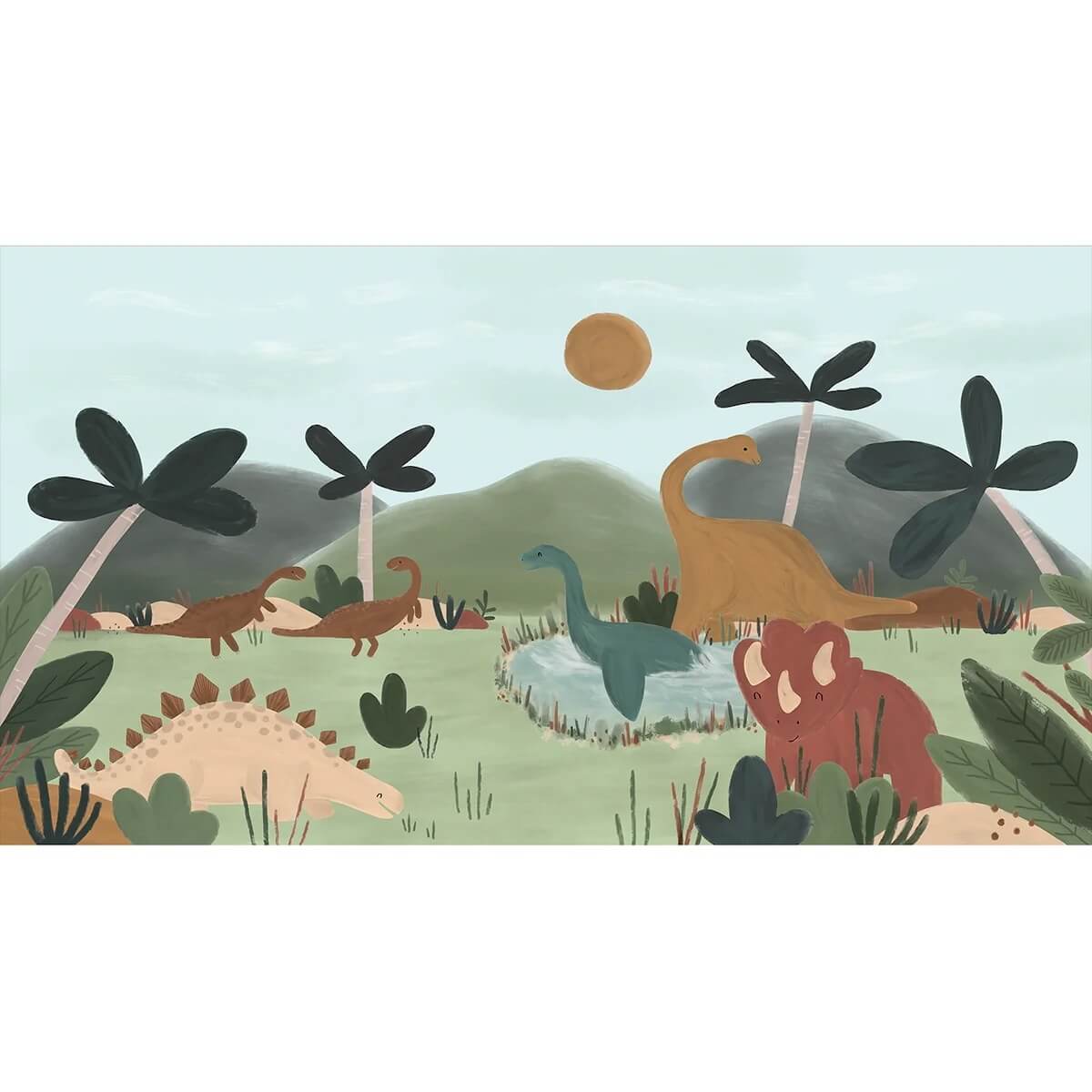 Papel pintado panorámico Dinosaurios SUNNY Lilipinso