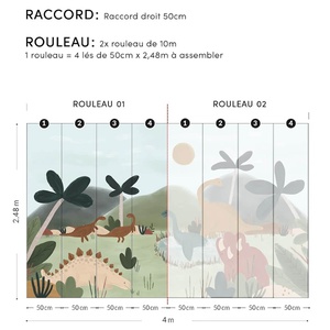 Papel pintado panorámico Dinosaurios SUNNY Lilipinso
