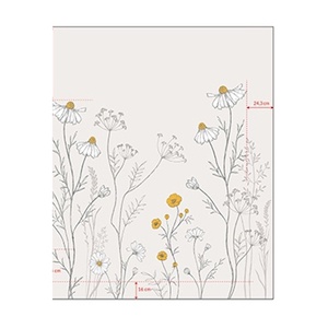 Papel pintado panorámico Flores manzanilla CHAMOMILE 02 Lilipinso