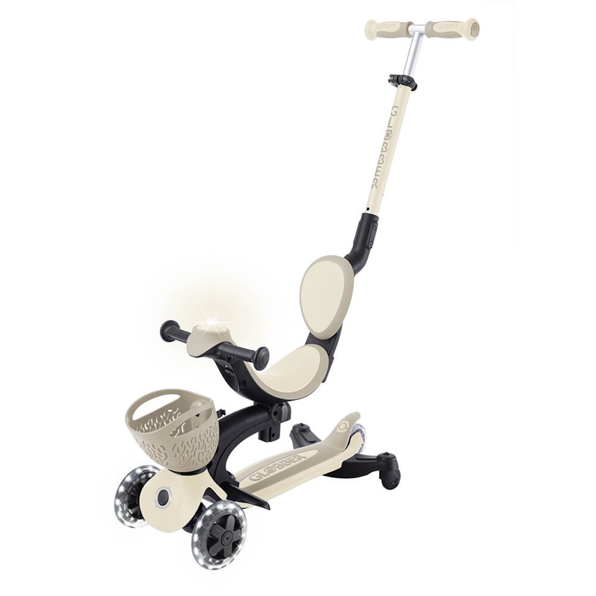 Patinete GO UP BABY LIGHTS 360 Globber taupe