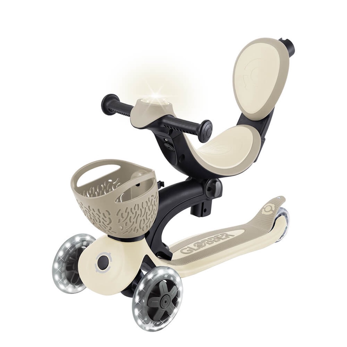 Patinete GO UP BABY LIGHTS 360 Globber taupe