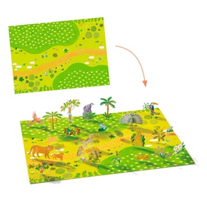 Pegatinas reutilizables 3D ANIMALES Djeco
