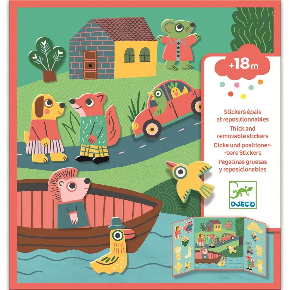 Pegatinas reutilizables ANIMALES Djeco