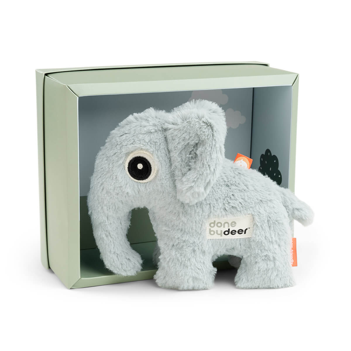 Peluche-caja regalo ELPHEE Done by Deer blue