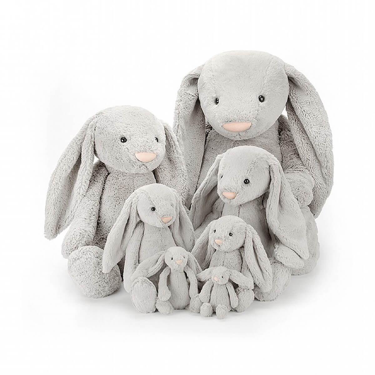 Peluche conejo 108cm BASHFUL Jellycat gris