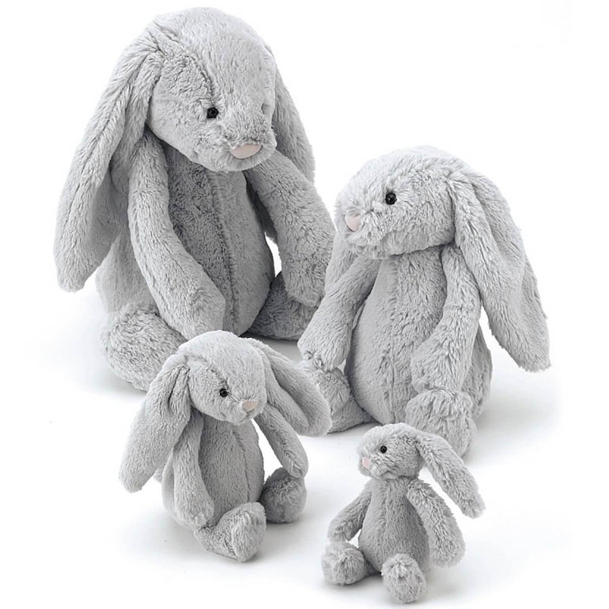 Peluche conejo 67cm BASHFUL Jellycat silver
