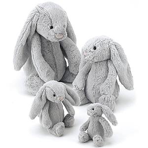 Peluche conejo 67cm BASHFUL Jellycat silver