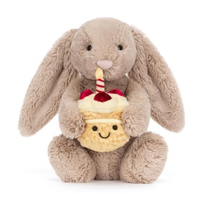 Peluche conejo Birthday BASHFUL Jellycat beige
