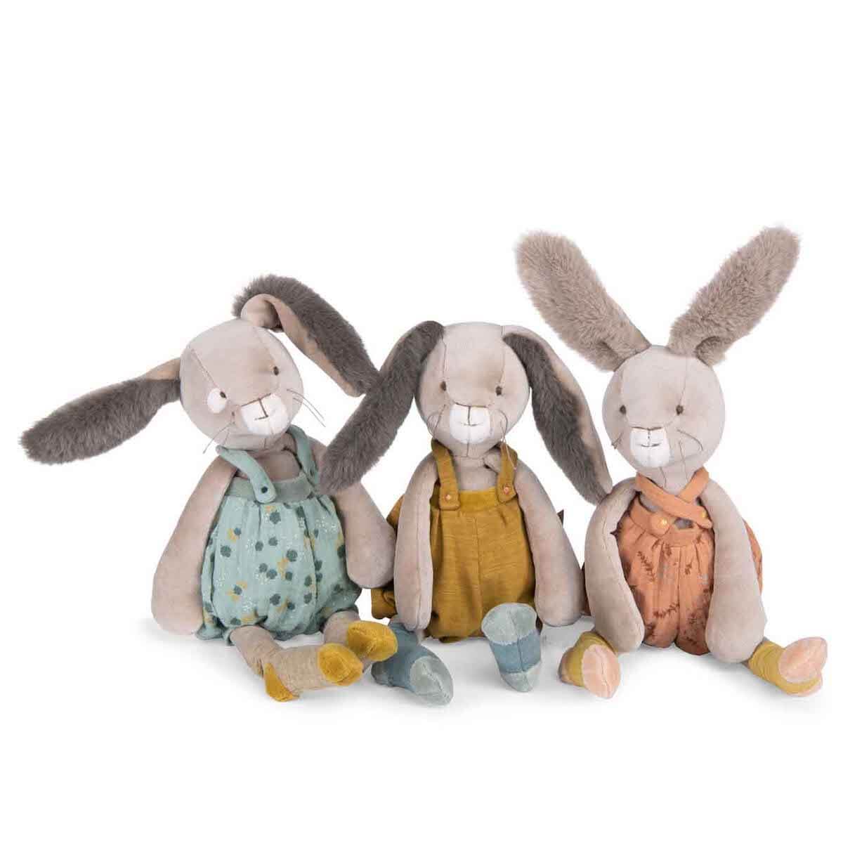 Peluche conejo TROIS PETITS LAPINS Moulin Roty argile