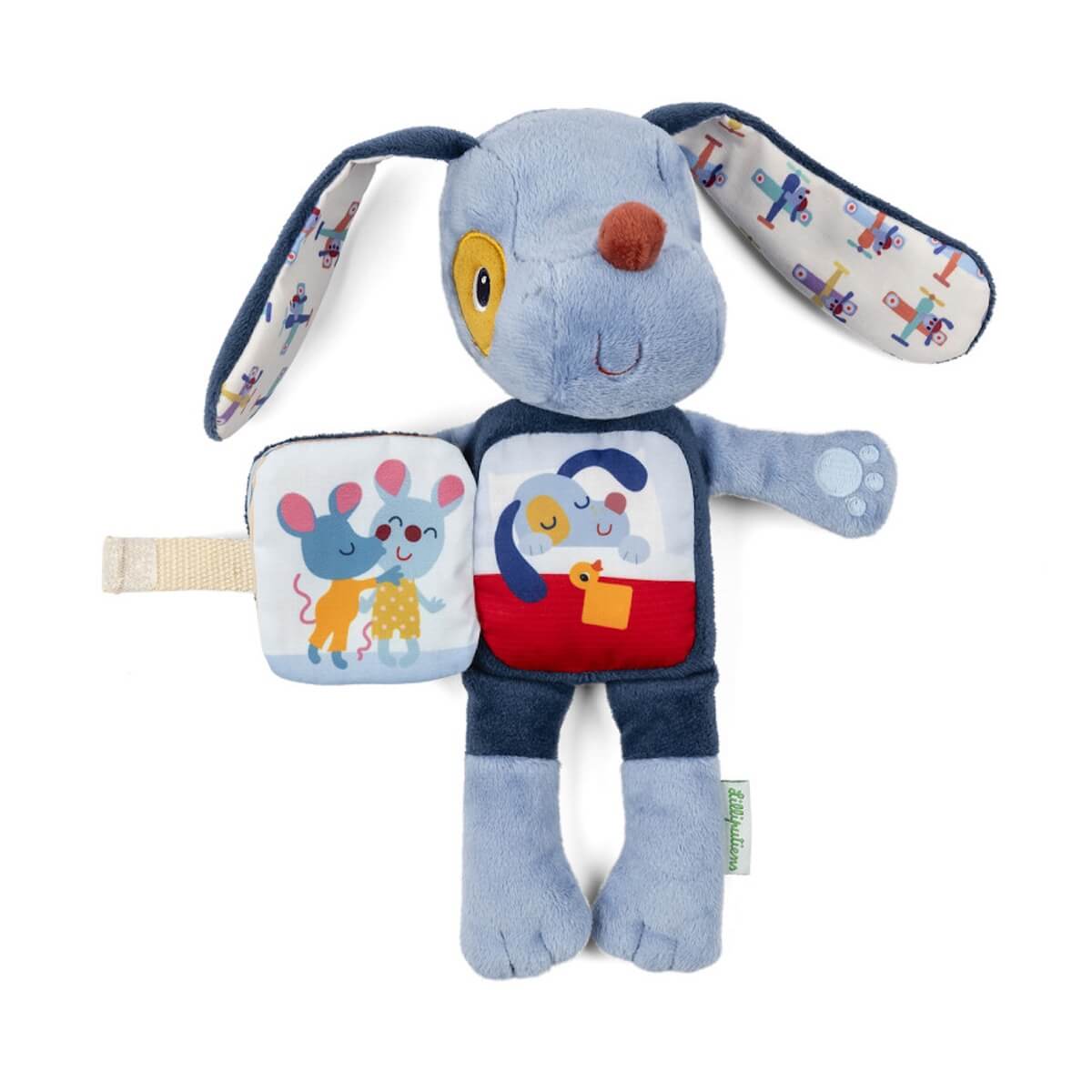 Peluche libro fosforescente perro JULES Lilliputiens