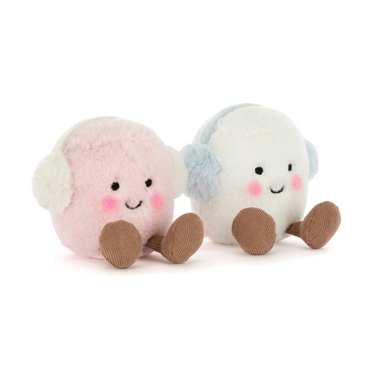 Peluche nubes tostadas AMUSEABLES Jellycat rosa-blanco