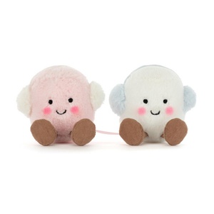 Peluche nubes tostadas AMUSEABLES Jellycat rosa-blanco