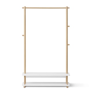 Perchero CAMP Oliver furniture blanco-roble